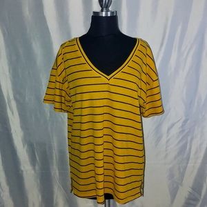 PINK Striped Oversized Shirt